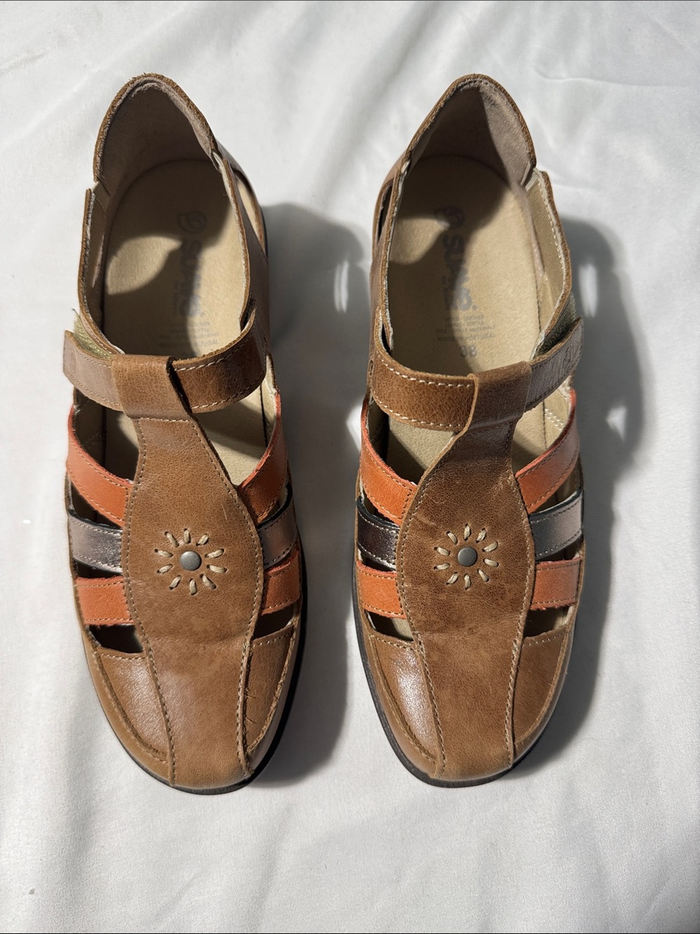 Suave for Milano Sandals EU 38 / US 7.5-8 Leather Comfort Walking Casual
